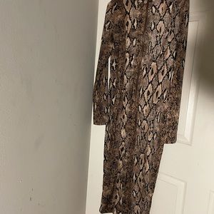 Fashionnova Mesh Snake Print Dress